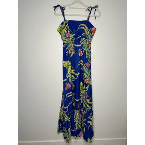 Hilo Hattie’s Dress Womens Small Hawaiian Tropical Floral Maxi Adjustable Strap